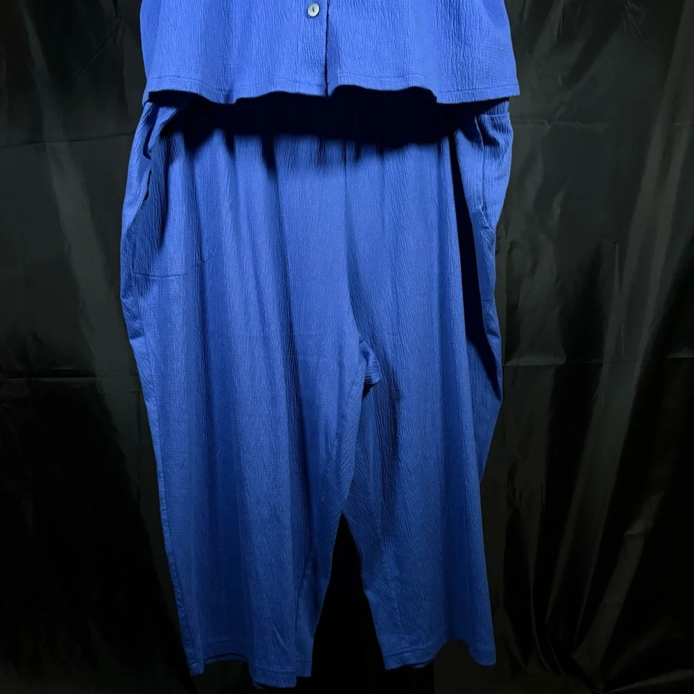 Belle Two-Piece Blue Blouse & Shorts Set – Size 2X - Picture 3 of 15